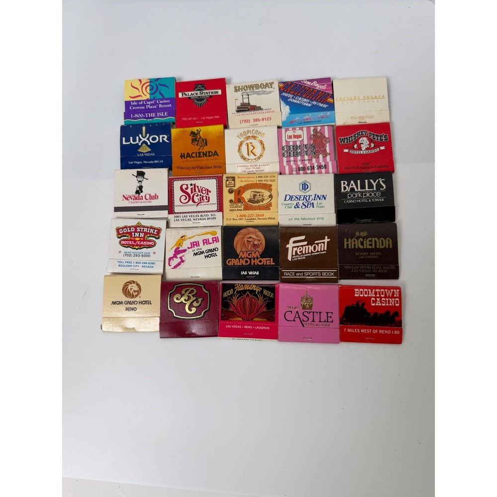 Lot of 25 Nevada Casino Matchbooks unstruck